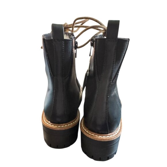 Women's Black Ankle Lace-Up Boots Sz 5 NWT - Picture 3 of 10